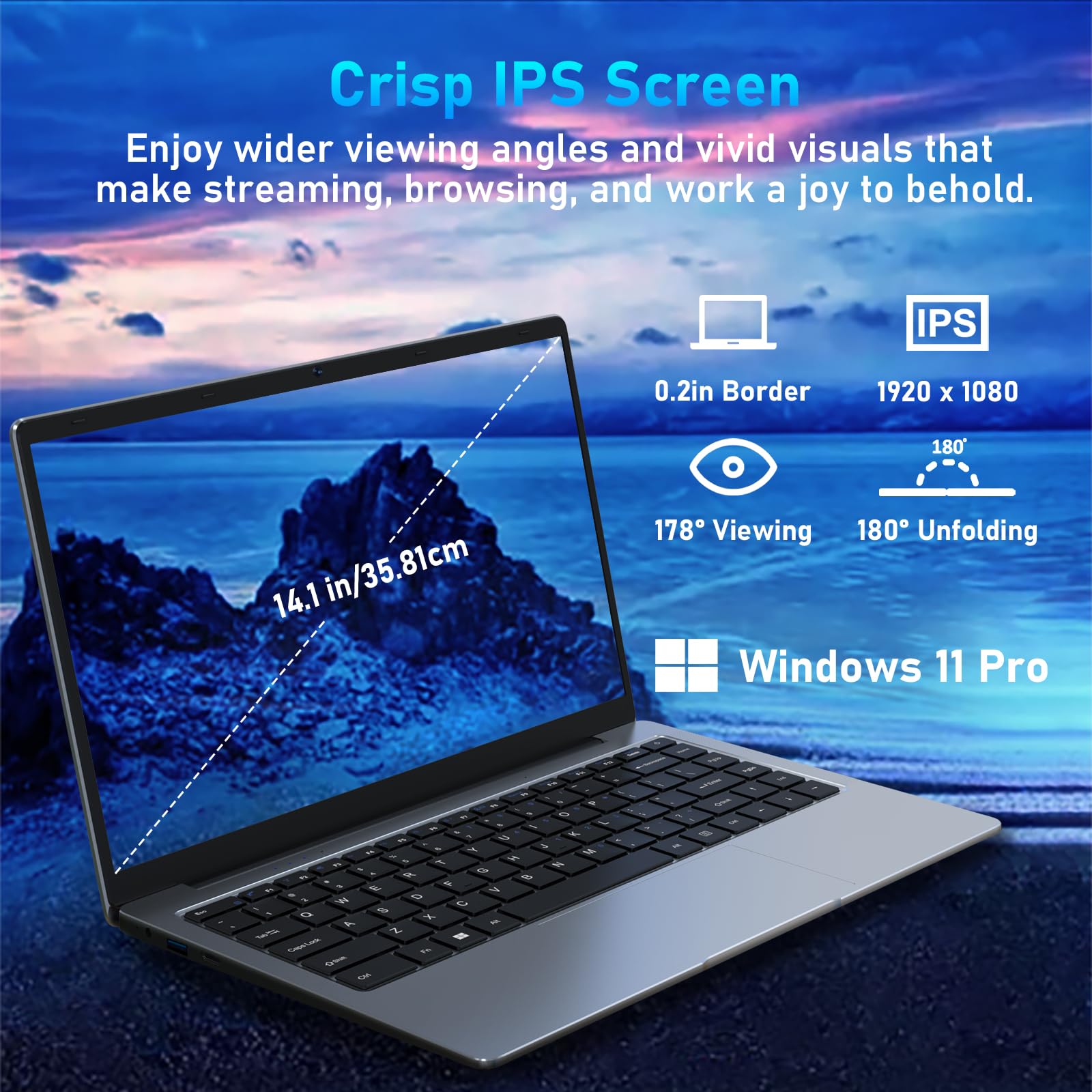 Amazon.com: Auusda 14.1'' FHD Laptop, Celeron J4125 Quad-Core, 8GB
